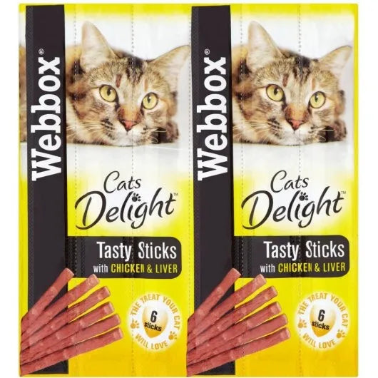 Webbox Cat Sticks Treats - 6 stick Packs