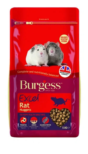 Burgess Excel Rat Nuggets 1.5kg | Complete Rat Feed