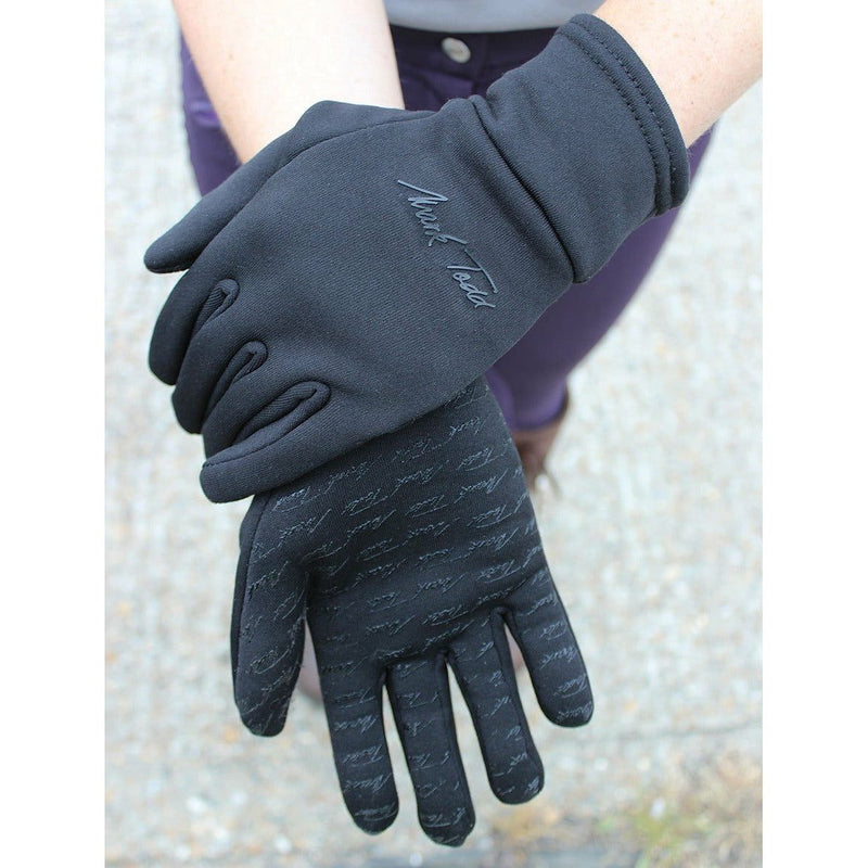 Mark Todd Winter Grip Fleece Gloves - Black